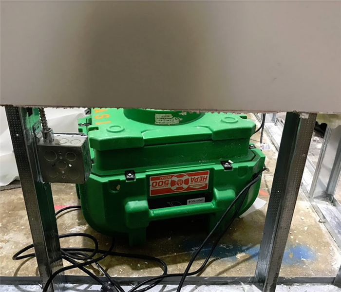 a SERVPRO device working to help