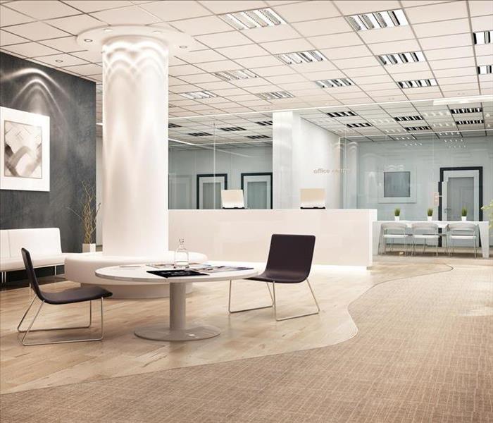 modern carpeted office open plan